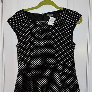 Neiman Marcus Black and White Polka Dot Blouse